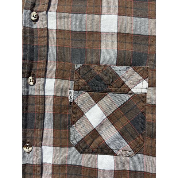 Levi Vintage White Tab Plaid Flannel Long Sleeve Large - Picture 6 of 7
